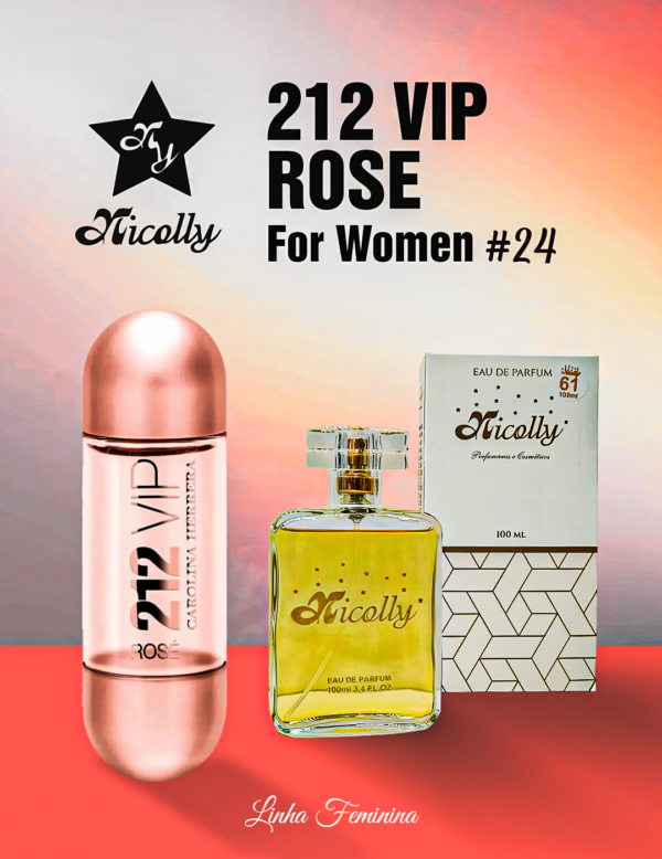 Perfume numeral Nicolly #24 212 Vip Rose