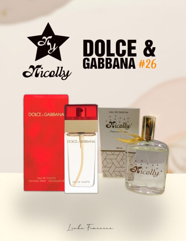 Perfume numeral Nicolly #26 DOLCE GABBANA vermelho